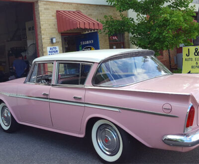 pink vintage car